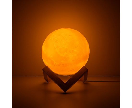 Настольный светильник Gauss NN004 3D Луна 1W 220-240V D13см белый 13см c увлажнителем воздуха LED – изображение 3