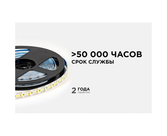 Светодиодная лента OGM 12В, 19,2Вт/м, smd2835, 240д/м, ip20, 19лм/чип, подложка 10мм, 5м, 6500к. / LSE-267 – изображение 3