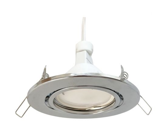 Встраиваемый поворотный светильник truEnergy с цоколем gu5.3 d80xh30мм ip20 хром/сталь 21210 – изображение 4