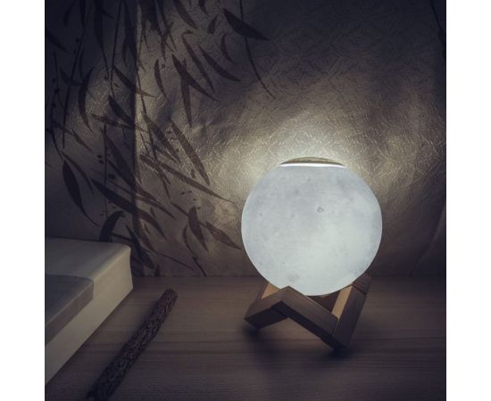 Настольный светильник Gauss NN004 3D Луна 1W 220-240V D13см белый 13см c увлажнителем воздуха LED – изображение 6