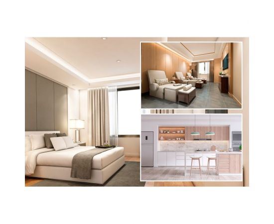 Светодиодная лента OGM 12В, 9,6Вт/м, smd2835, 120д/м, ip20, 7лм/чип, подложка 8мм, 5м, 3000к. / LSE-256 – изображение 6