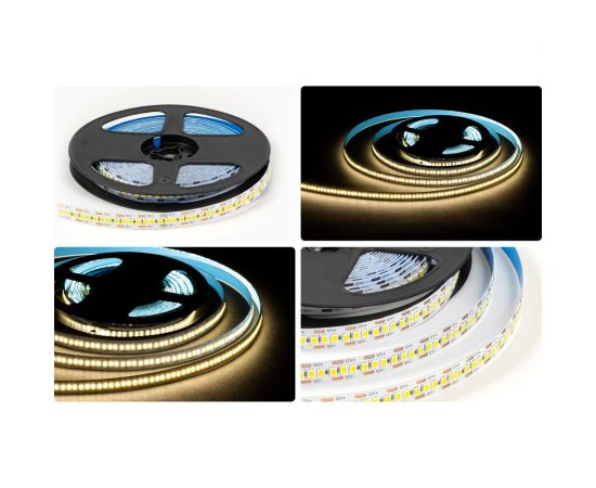 Светодиодная лента OGM 12В, 19,2Вт/м, smd2835, 240д/м, ip20, 19лм/чип, подложка 10мм, 5м, 4000к. / LSE-266 – изображение 7