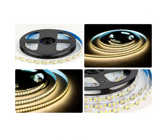 Светодиодная лента OGM 12В, 14,4Вт/м, smd2835, 180д/м, ip20, 19лм/чип, подложка 10мм, 5м, 4000к. / LSE-263 – изображение 7