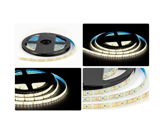 Светодиодная лента OGM 12В, 9,6Вт/м, smd2835, 120д/м, ip65, 7лм/чип, подложка 8мм, 5м, 4000к. / LSE-260 – изображение 7