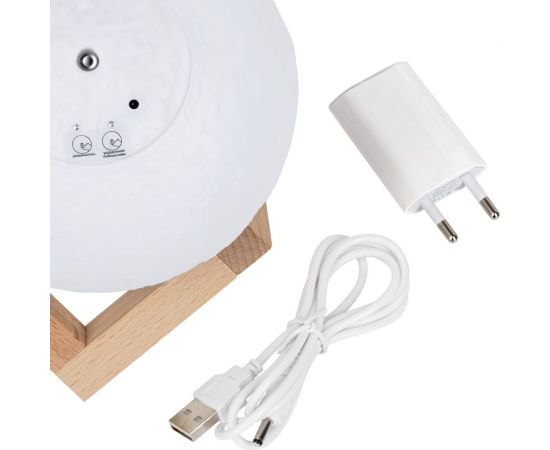 Настольный светильник Gauss NN004 3D Луна 1W 220-240V D13см белый 13см c увлажнителем воздуха LED – изображение 9