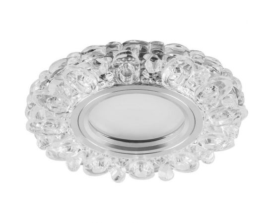 Встраиваемый потолочный светильник FERON со светодиод подсветкой, прозрач, хром, CD926 28901 