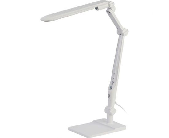 Настольный светодиодный светильник ЭРА NLED-497-12W-W на струбцине и с основанием, белый Б0052770 