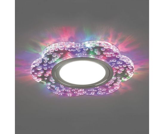 Встраиваемый потолочный светильник FERON со разноцветной LED подсветкой MR16 G5.3, прозрачный 32540 