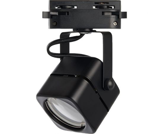 Трековый однофазный светильник на шинопровод FERON GU10, AL190, 50W, 230V, черный 41590 