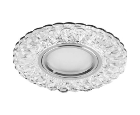 Потолочный светильник FERON с подсветкой 15LED 4000K MR16 50W G5.3 прозрачный хром CD938 29471 