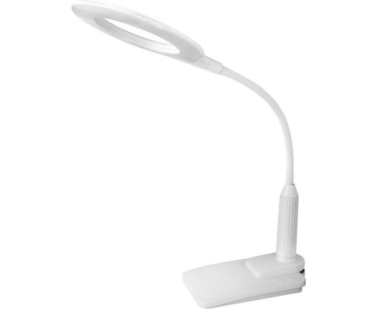 Настольный светильник Camelion KD-814 C01 белый, LED, основание+струбцина, 7Вт, 230В, сенсорное включение, 4 уровня яркости, 450Лм, 4000К 12845 