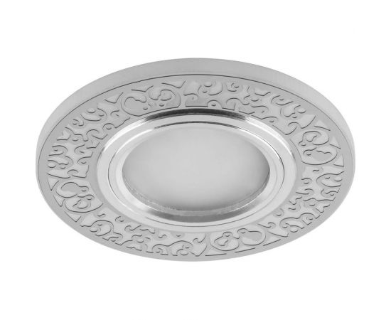 Потолочный светильник FERON с подсветкой 15LED MR16 50W G5.3,белый матовый, хром, CD951 29713 