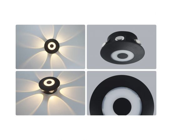 Садово-парковый светильник Apeyron светодиодный, декоративный, настенный, 7Вт, 530Лм, 3000К, IP54,черный 31-08 – изображение 12