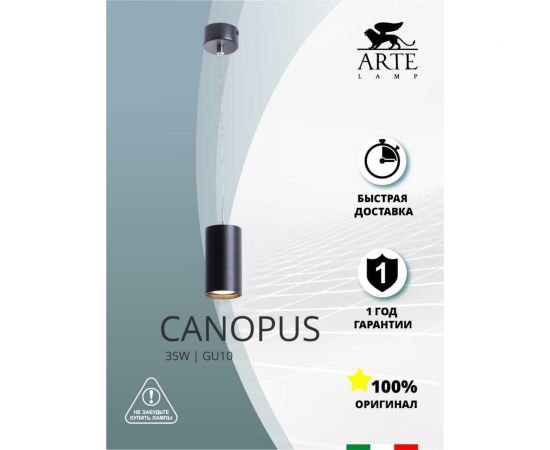 Подвесной светильник Arte Lamp A1516SP-1BK – изображение 2