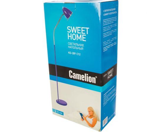 Напольный светильник-торшер Camelion KD-309 C12 фиолетовый 230V 40W E27 12334 – изображение 2