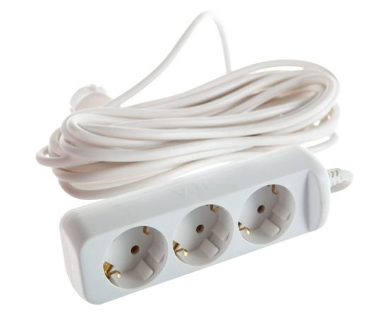 Удлинитель ЭРА U-3e-7m Россия c заземлением, 3х1мм2, 16А, ПВС, 3гн, 7м Б0028372 – изображение 2