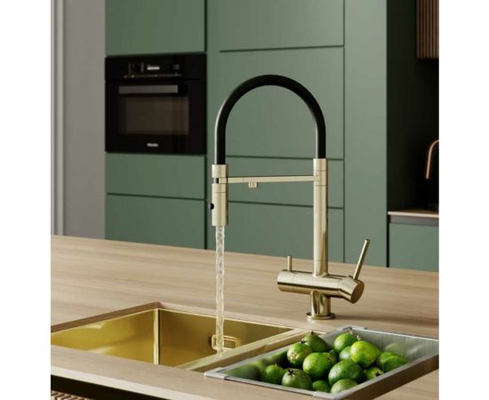 Смеситель для кухни IDDIS Ace с фильтром и гибким изливом, матовое золото ACEMGFFi05 – изображение 2