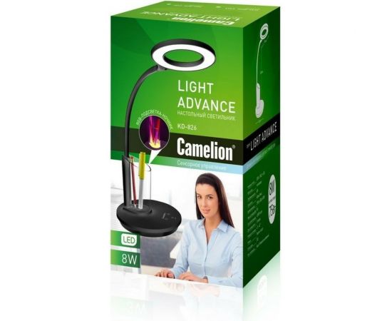 Настольный светильник Camelion KD-826, C02, черный, LED 14146 – изображение 2