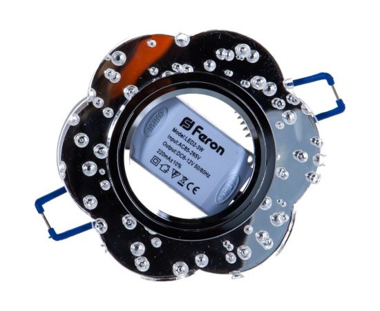 Встраиваемый потолочный светильник FERON со разноцветной LED подсветкой MR16 G5.3, прозрачный 32540 – изображение 3