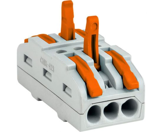Строительно-монтажная клемма EKF PROxima СМК 222-423, проходная, 3 полюса, 0,08-4мм2, 25 штук, plc-smk-423 – изображение 3