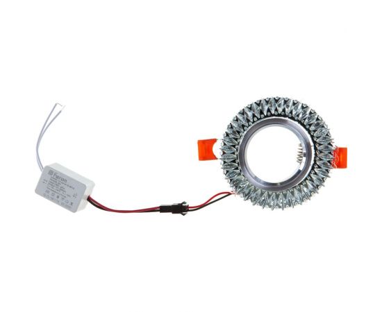 Встраиваемый потолочный светильник FERON со светодиод подсветкой, прозрач, хром, CD904 28977 – изображение 3