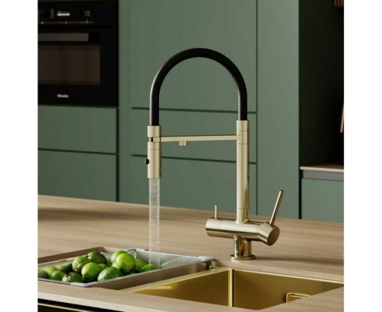 Смеситель для кухни IDDIS Ace с фильтром и гибким изливом, матовое золото ACEMGFFi05 – изображение 3