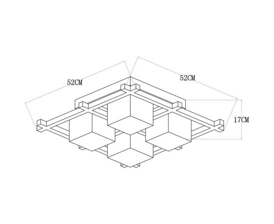 Потолочный светильник Arte Lamp WOODS A8252PL-4BR – изображение 4