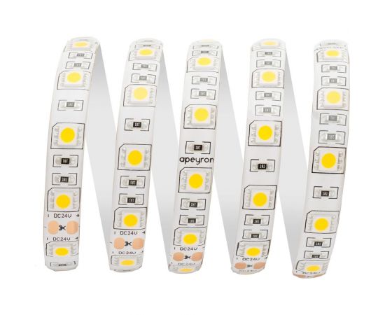 Светодиодная лента Apeyron 24В, 14,4Вт/м, smd5050, 60д/м, IP65, 1100Лм/м/320 – изображение 4