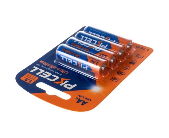 Щелочной/алкалиновый элемент питания PKCELL тип - AA 4 шт в блистере LR6-4B – изображение 5