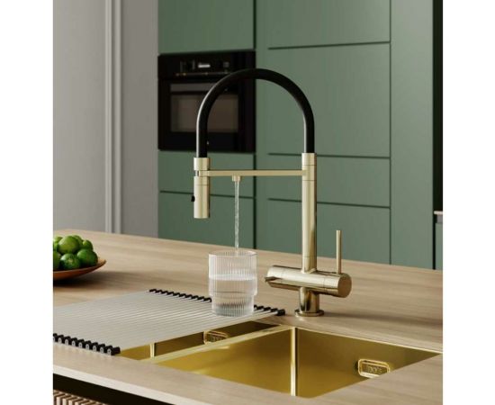 Смеситель для кухни IDDIS Ace с фильтром и гибким изливом, матовое золото ACEMGFFi05 – изображение 5