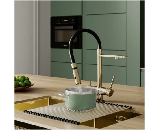 Смеситель для кухни IDDIS Ace с фильтром и гибким изливом, матовое золото ACEMGFFi05 – изображение 6
