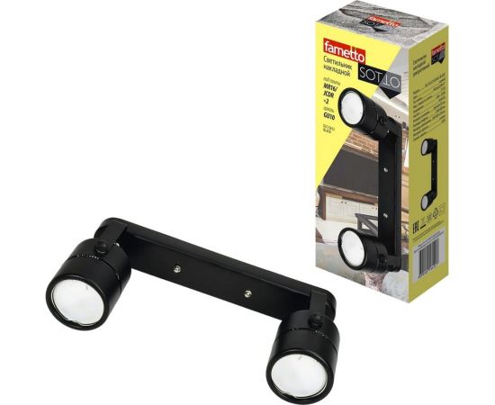 Накладной декоративный светильник Fametto DLC-S612 GU10x2 BLACK UL-00009422 – изображение 7