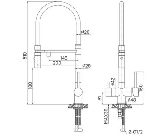 Смеситель для кухни IDDIS Ace с фильтром и гибким изливом, сатин ACEBNFFi05 – изображение 7