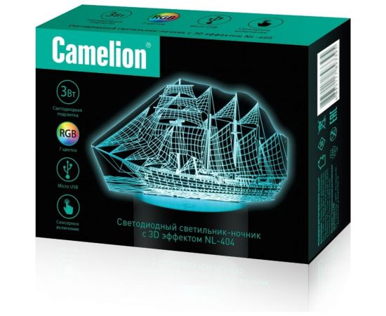 Настольный светильник Camelion NL-404 Led, 3Вт, RGB, USB 14562 – изображение 8