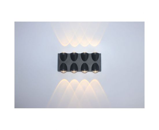 Садово-парковый светильник Apeyron светодиод, декоративный, настенный, 8Вт, 620Лм, 3000К, IP54, черный 31-04 