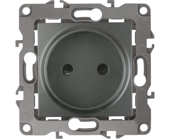 Розетка ЭРА 12-2105-12 2P, 16A-250В, IP20, 12, графит Б0019335 