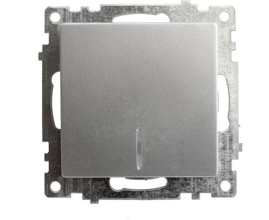 1-клавишный выключатель STEKKER с индикатором (механизм) GLS10-7101-03, 250В, 10А, серия Катрин, 39577 
