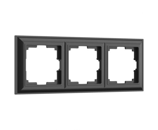 Рамка на 3 поста WERKEL Fiore черный матовый W0032208 a051026 
