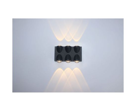 Садово-парковый светильник Apeyron светодиодный, декоративный, настенный, 6Вт, 480Лм, 3000К, IP54, черный 31-03 