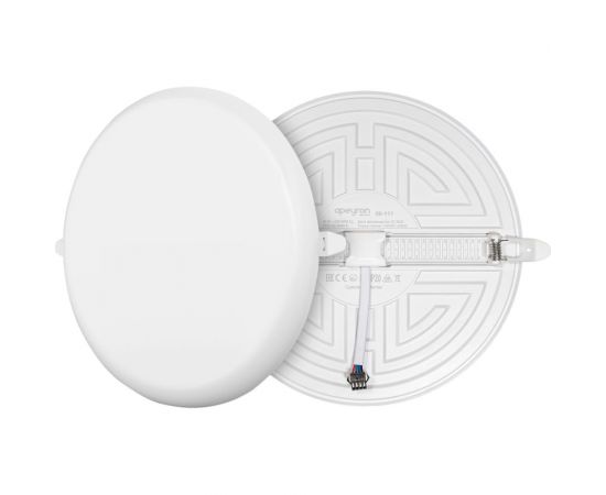 Светодиодная встраиваемая безрамочная панель Apeyron flp, 32вт=24вт+8вт, 2720лм, 6500к, ip20, ф225x21мм, круг, 3 режима, регулировка ф55-205мм/ 06-111 