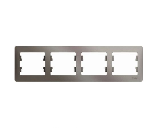 Горизонтальная 4-местная рамка Schneider Electric Glossa платина GSL001204 