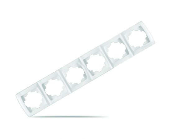 Рамка UNIVersal Маргарита 6-ти местная, горизонтальная, белая 1085 