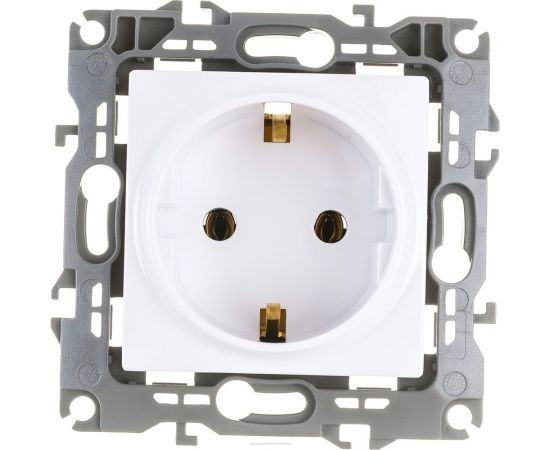 Розетка ЭРА 12-2111-01 2P+E Schuko, 16A-250В, IP20, винт, белый Б0029236 