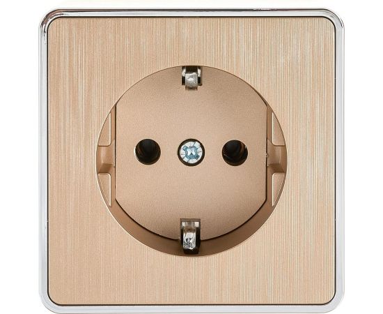Розетка с заземлением WERKEL W5071010 Gallant шампань рифленый a051038 