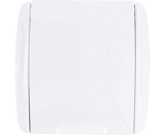 Розетка TDM 2П+3 открытой установки IP54 16А с крышкой белая "Селигер" SQ1818-0013 