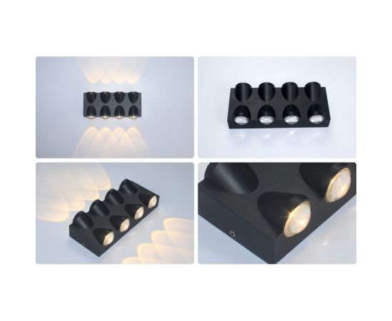 Садово-парковый светильник Apeyron светодиод, декоративный, настенный, 8Вт, 620Лм, 3000К, IP54, черный 31-04 – изображение 12