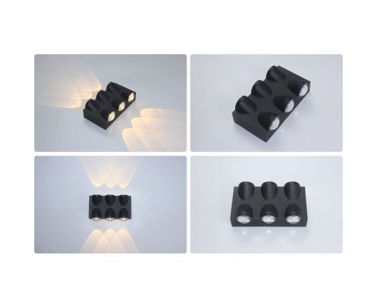 Садово-парковый светильник Apeyron светодиодный, декоративный, настенный, 6Вт, 480Лм, 3000К, IP54, черный 31-03 – изображение 12