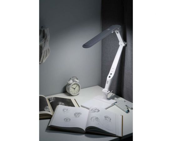 Настольный светодиодный светильник ЭРА NLED-497-12W-W на струбцине и с основанием, белый Б0052770 – изображение 17