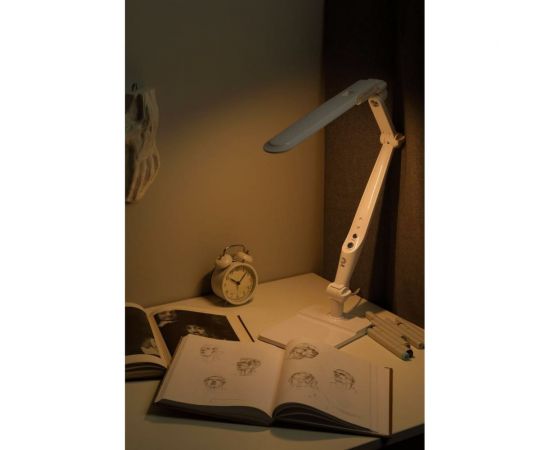 Настольный светодиодный светильник ЭРА NLED-497-12W-W на струбцине и с основанием, белый Б0052770 – изображение 18