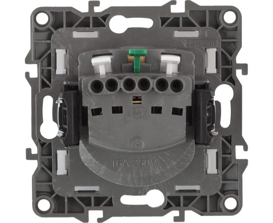 Розетка ЭРА 12-2103-12 2P E Schuko со шторками с крышкой, 16A-250В, IP20, 12, графит Б0019327 – изображение 2